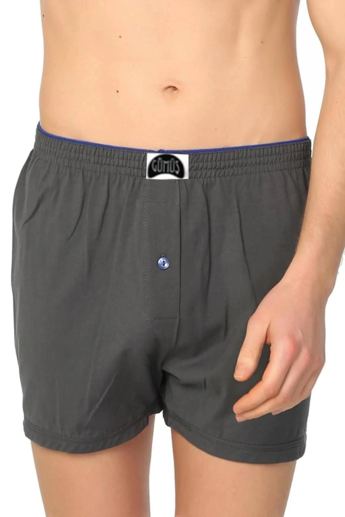 6 Adet Füme Renk Havlu Bel Boxer