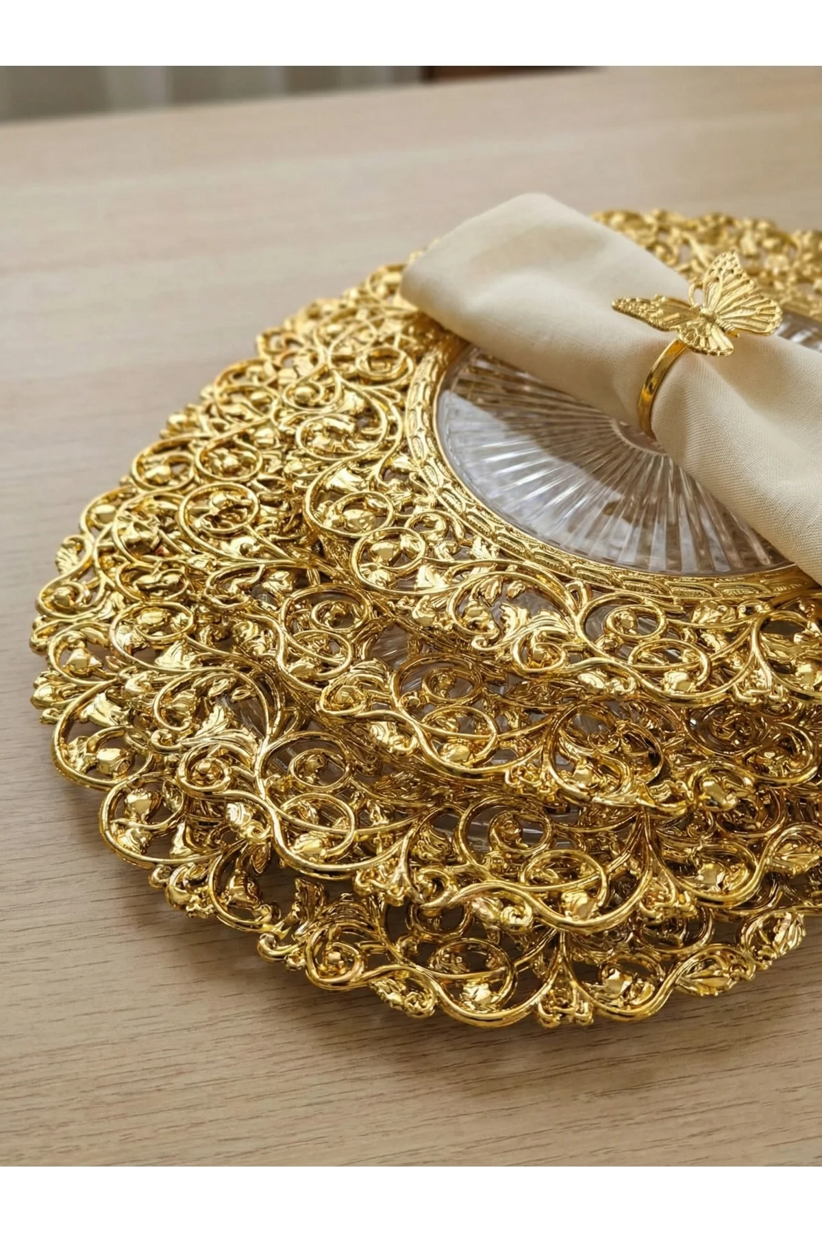 6 Adet Gold 30 Cm Lüks Supla Seti - Polikarbon Kırılmaz Amerikan Servis - Şık Sofra Sunum Altlığı - Oda Kokulu 6 Adet Gold 30 Cm Lüks Supla Seti - Polikarbon Kırılmaz Amerikan Servis - Şık Sofra Sunum Altlığı - Oda Kokulu