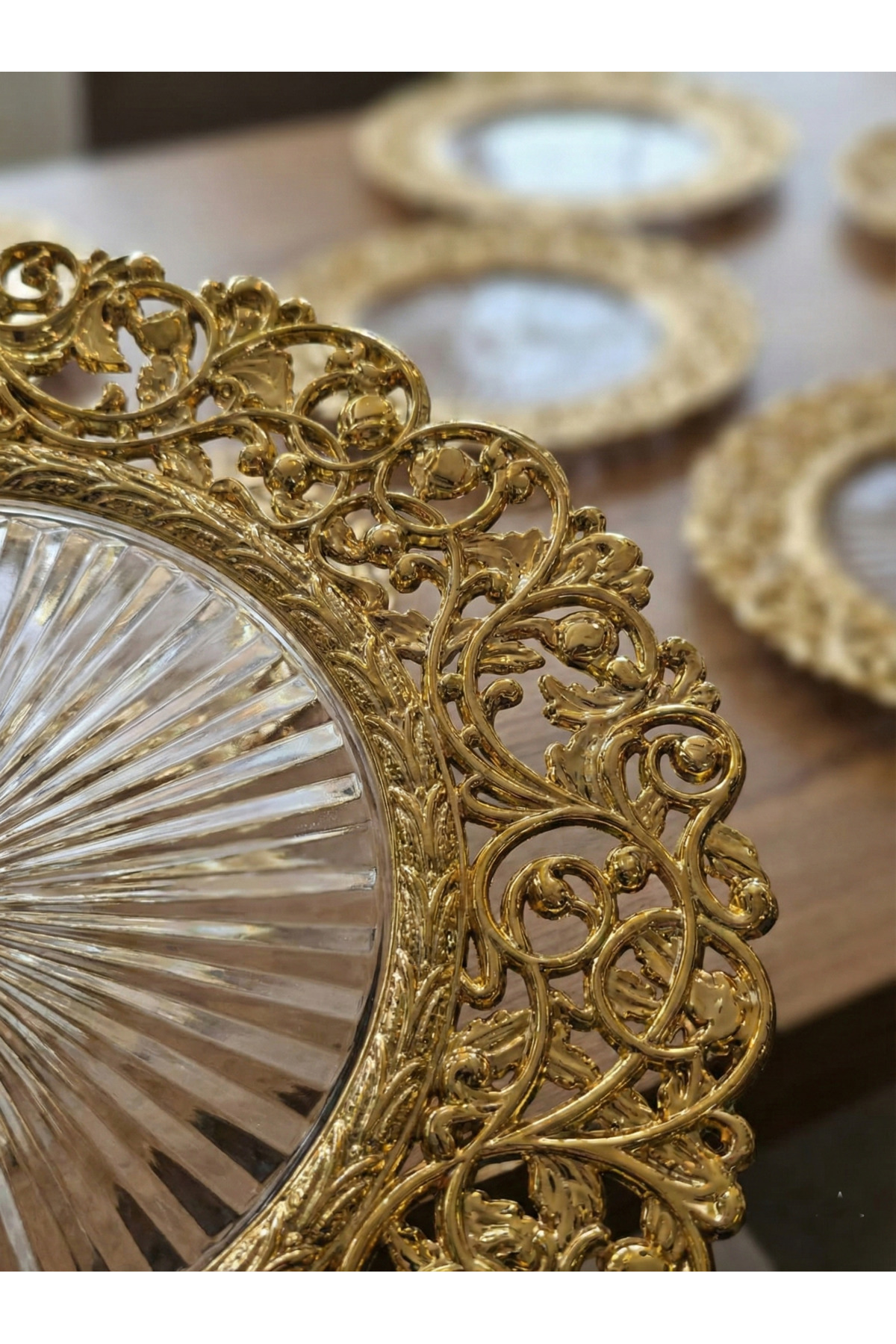 6 Adet Gold 30 Cm Lüks Supla Seti - Polikarbon Kırılmaz Amerikan 