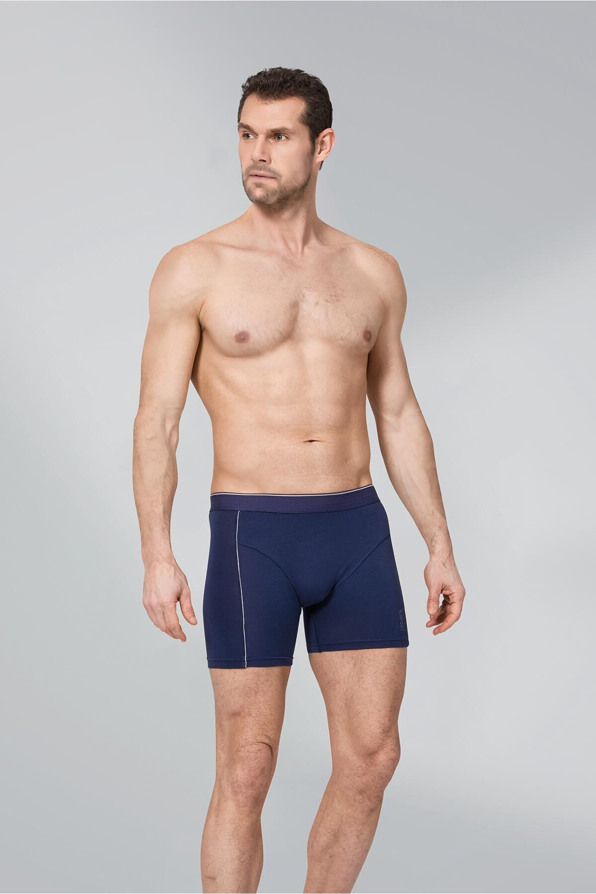 Namaldı 6 Adet Gri Renk Biyeli Modal Boxer