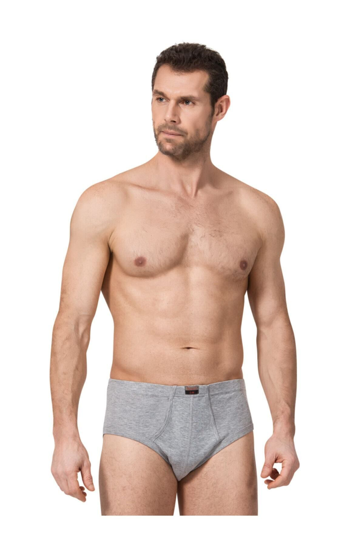 6 Adet Gri Renk Spor Slip Külot