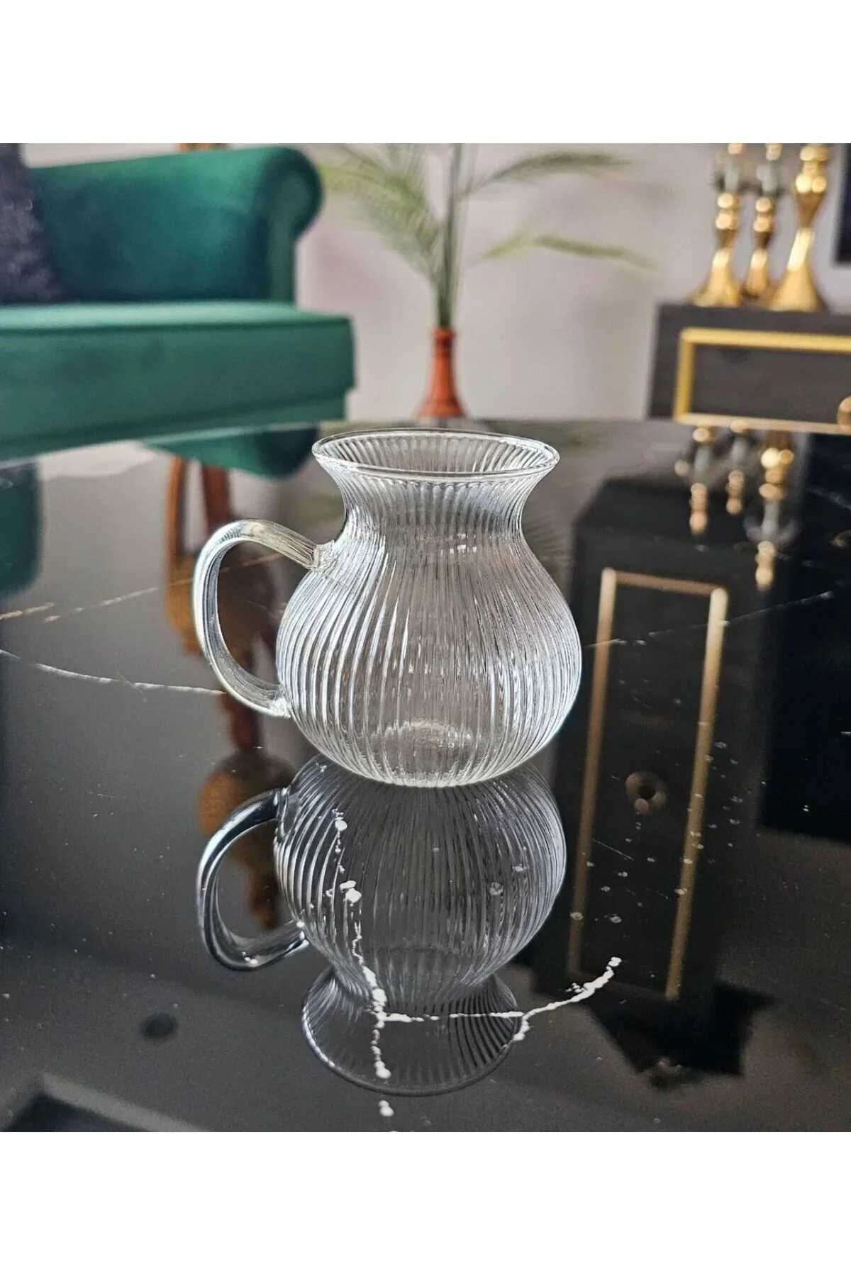 6 Adet Keyfi Ala Borosilikat 6'lı Çay Bardağı