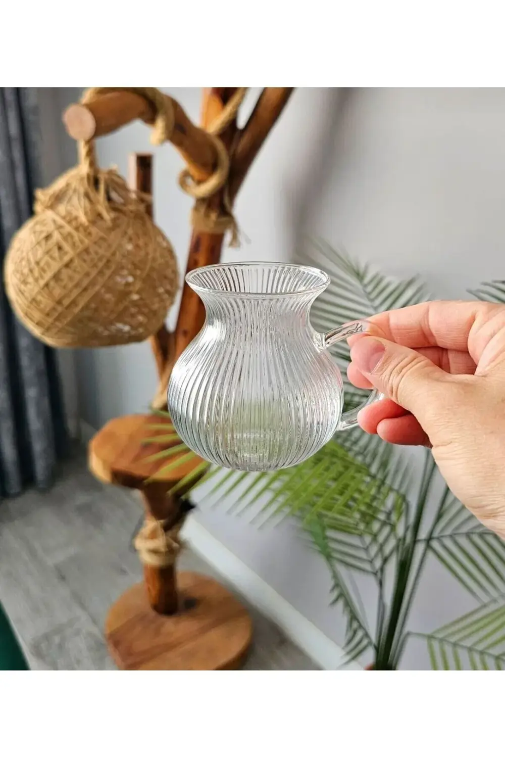 6 Adet Keyfi Ala Borosilikat 6'lı Çay Bardağı