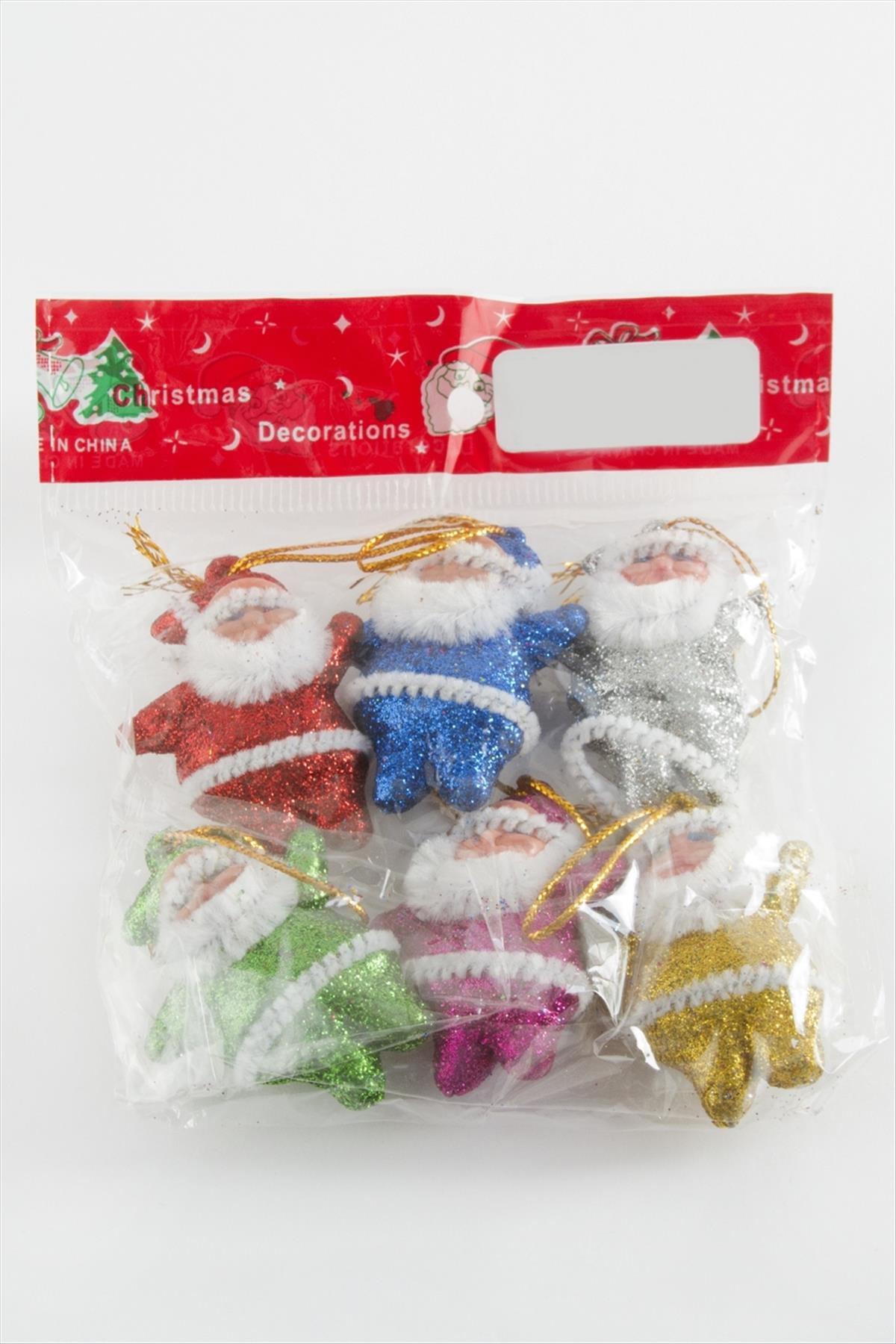 6 Adet Küçük Noel Baba Yılbaşı Ağaç Süsü