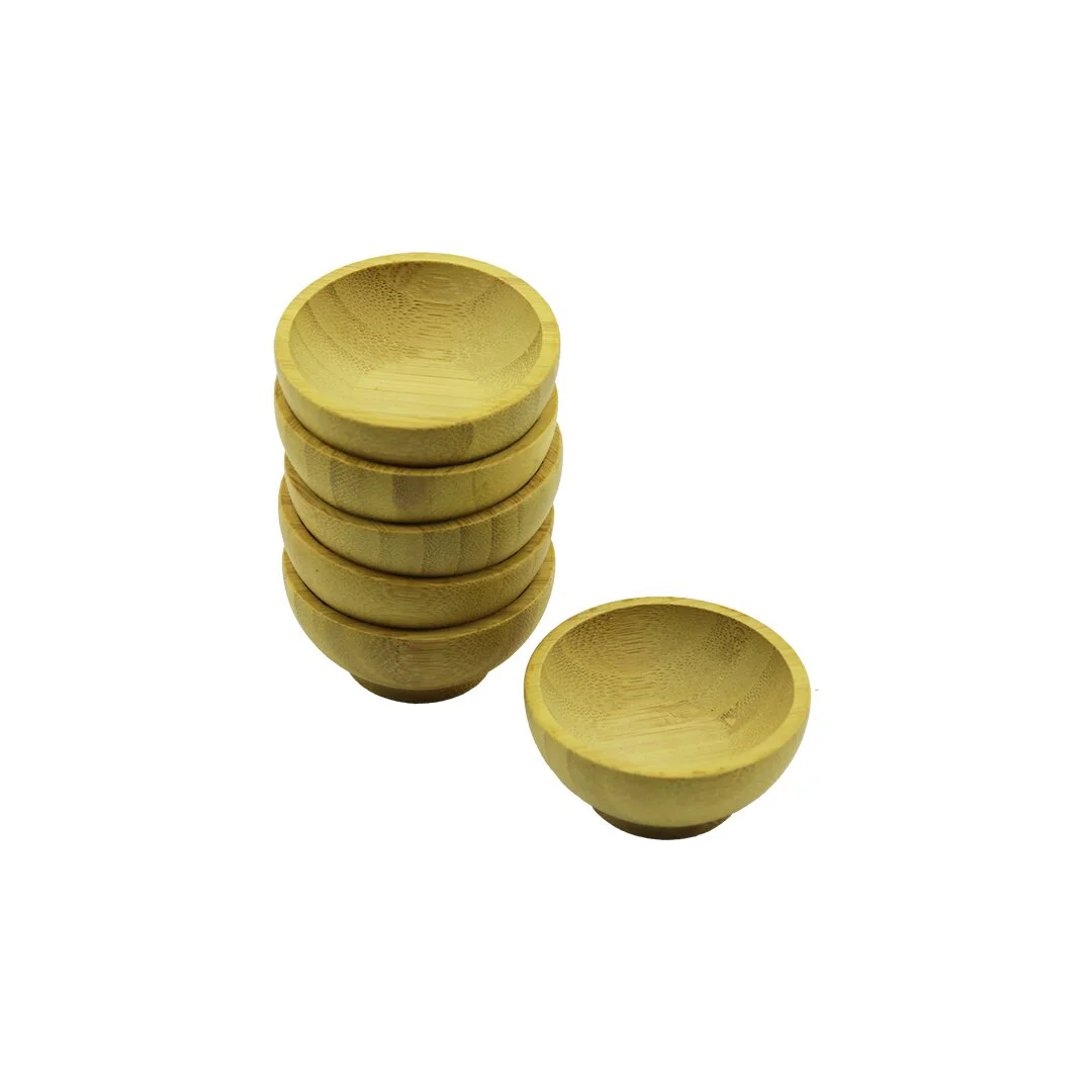 6 Adet Mini Ahşap Bambu Lokumluk - Çerezlik Kase Derinlik: 1.5CM - Çap: 6.2CM Fiyatı, Yorumları ve Özellikleri