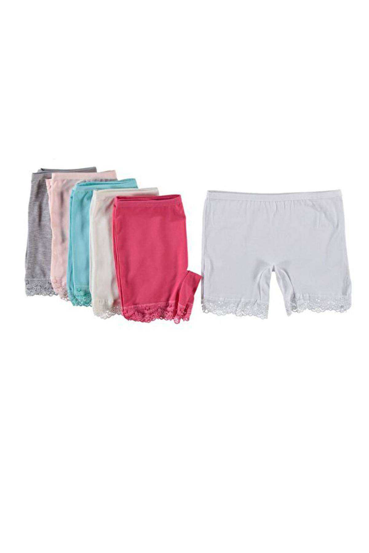 Just Cheap Store 6 Adet Paçasi Dantel Kiz Çocuk Boxer 409
