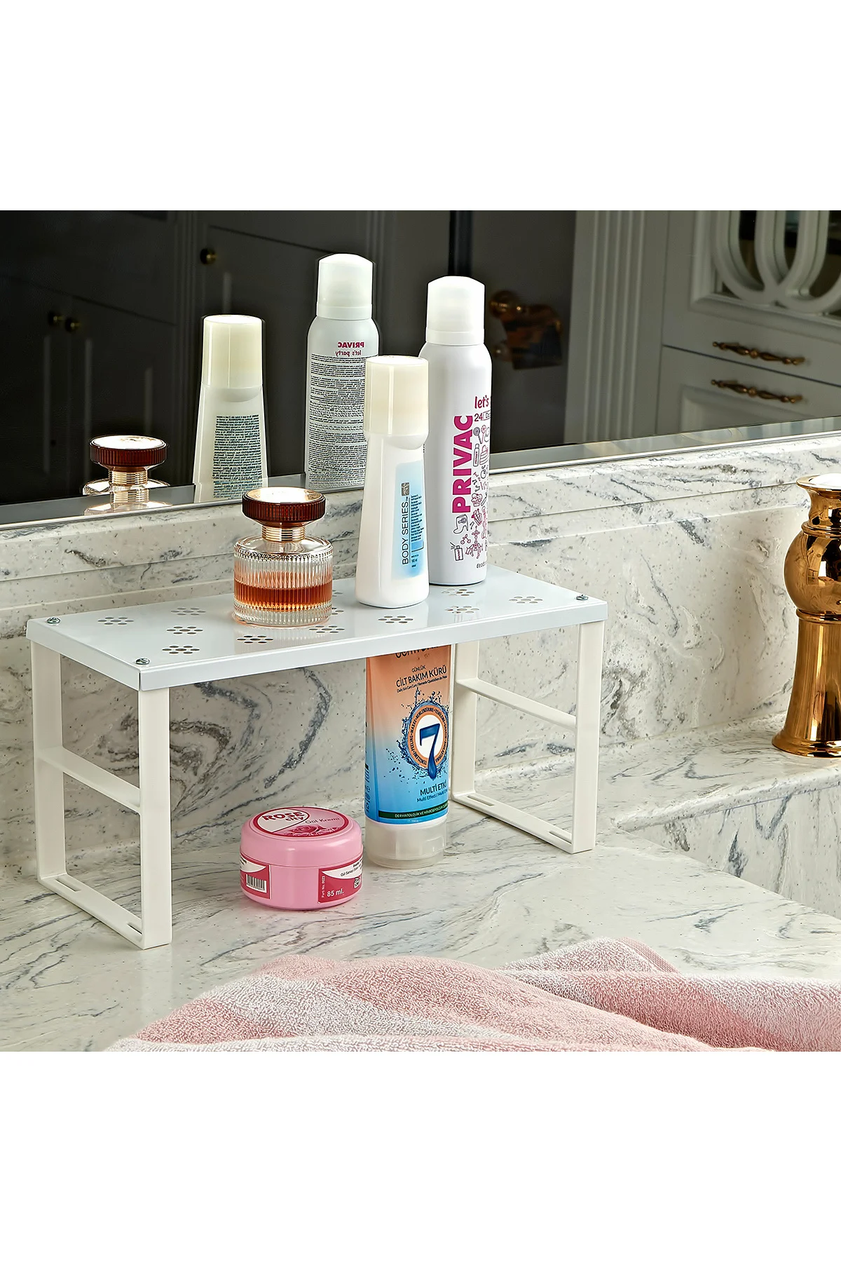 6 Adet Paslanmaz Metal Dolap Içi Raf Düzenleyici Mutfak Dolabı Ta