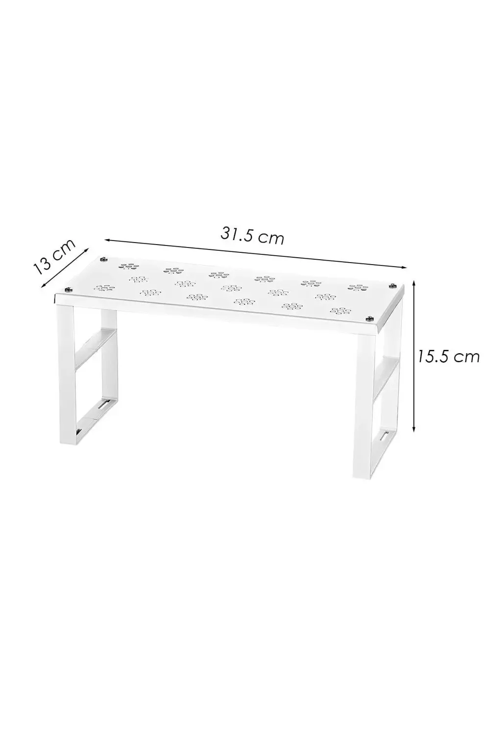 6 Adet Paslanmaz Metal Dolap İçi Düzenleyici Raf Bardak Tabak Bah