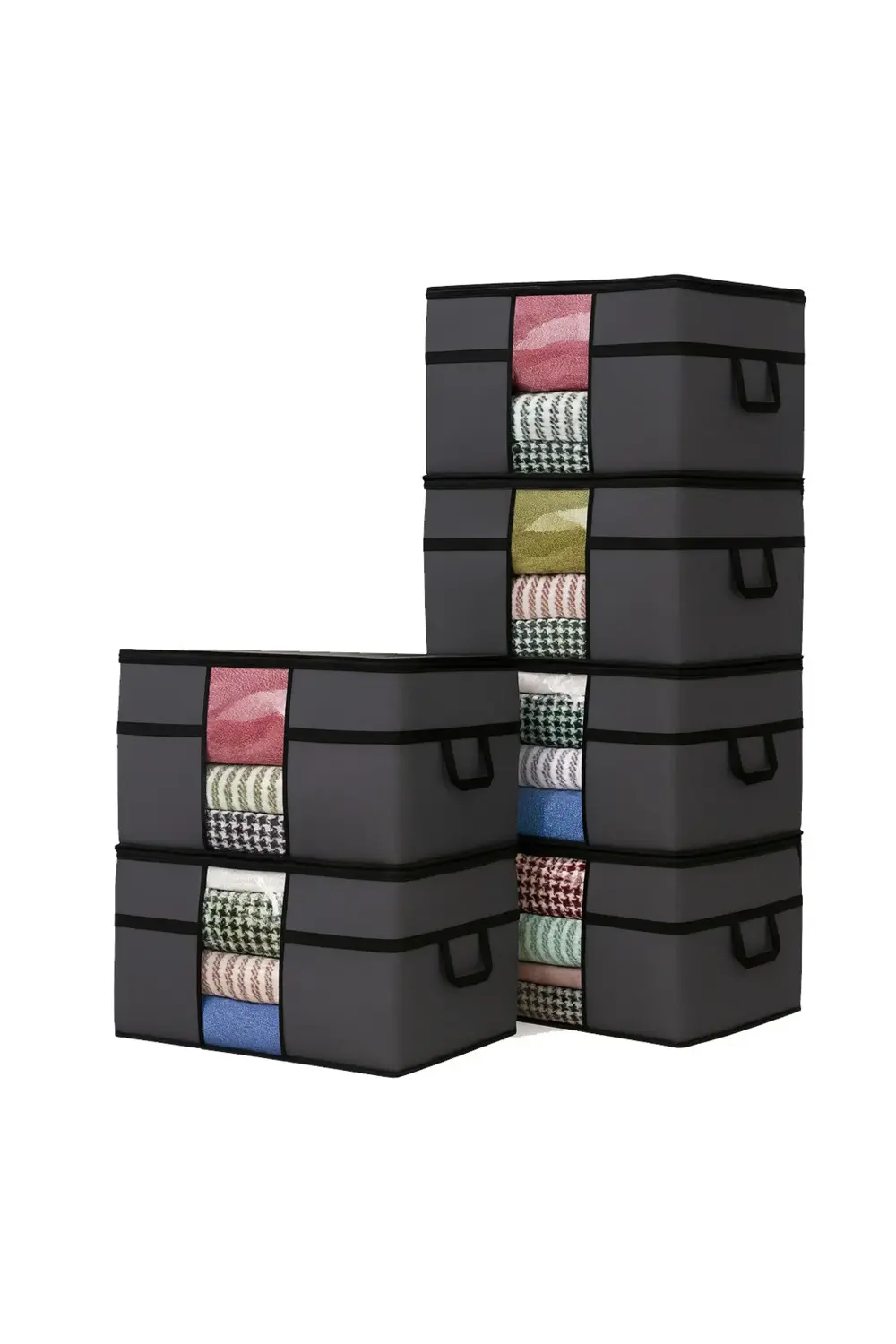 Pazar Kapısı 6 Adet Pencereli Yastık Saklama Hurcu - Mega Boy Yorgan Hurç Orga