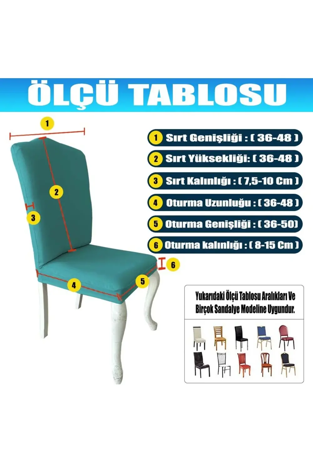 6 Adet Petek Kumaş Avangarde Tipi Sandalye Kılıfı & Sandalye Örtü