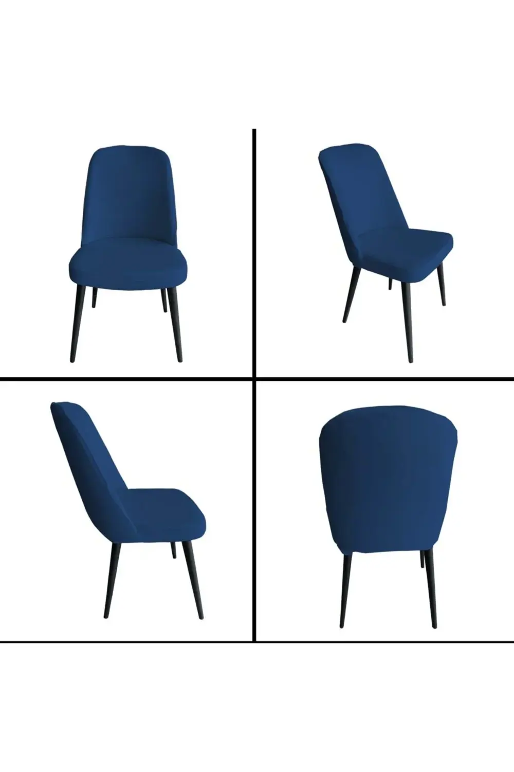 6 Adet Petek Kumaş Gül Tipi Sandalye Kılıfı & Sandalye Örtüsü Set