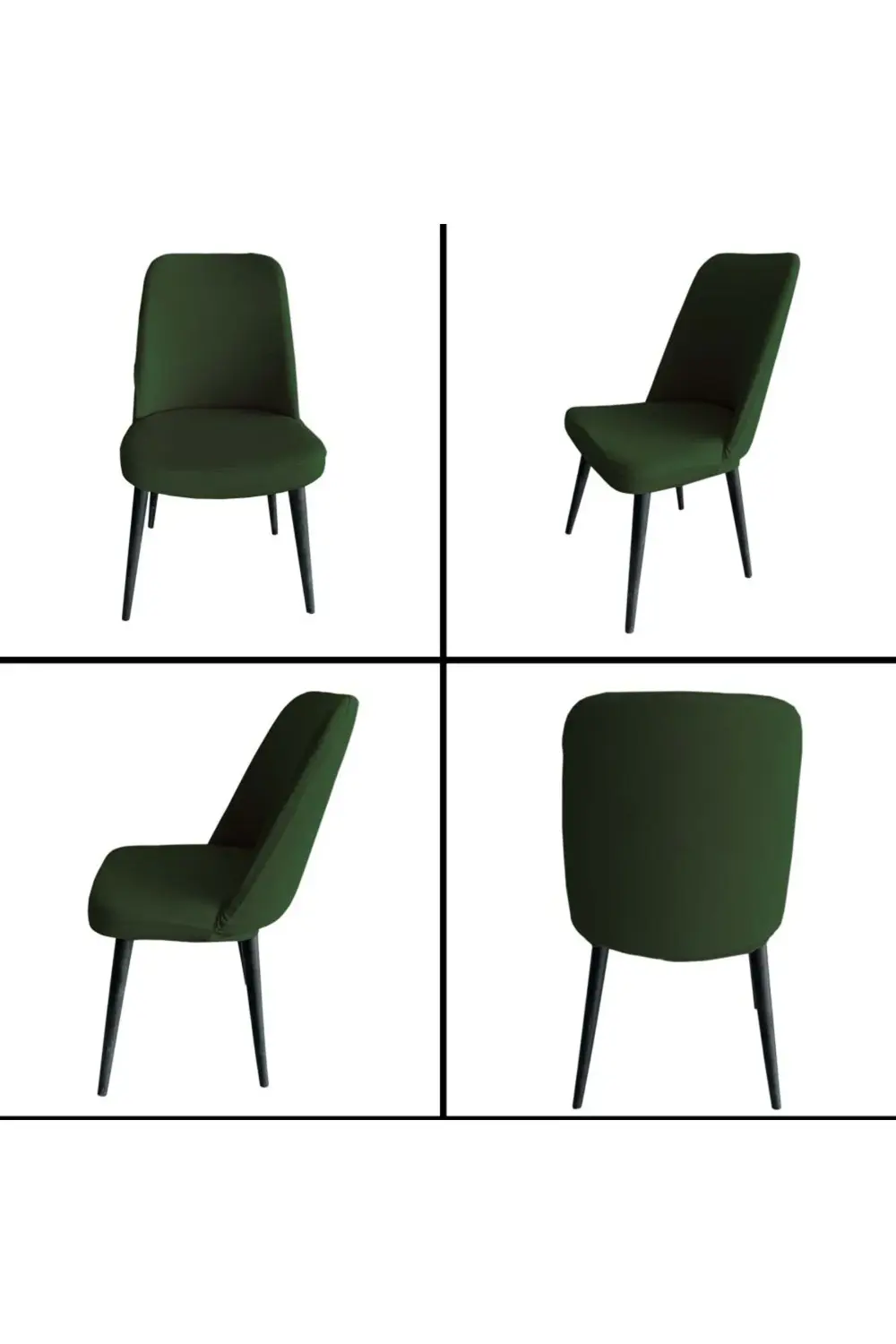 6 Adet Petek Kumaş Gül Tipi Sandalye Kılıfı & Sandalye Örtüsü Set