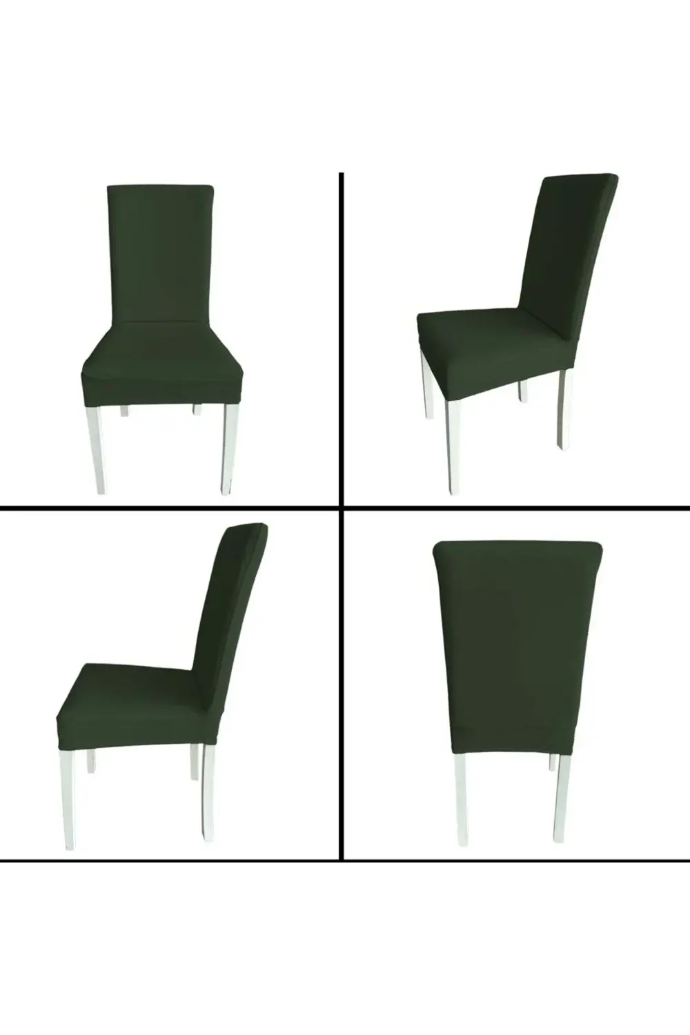 6 Adet Petek Kumaş Salon Tipi Sandalye Kılıfı & Sandalye Örtüsü S