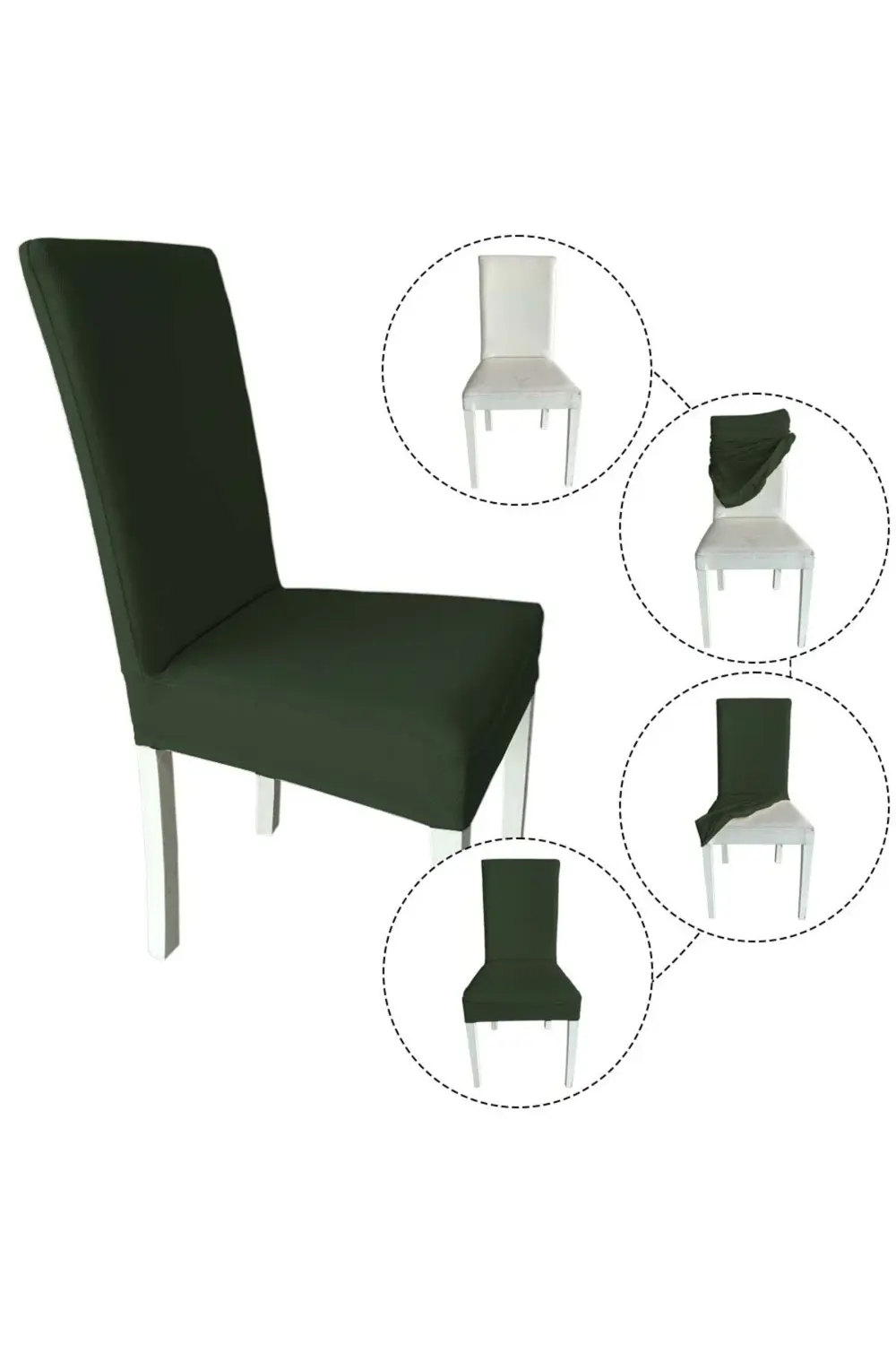 6 Adet Petek Kumaş Salon Tipi Sandalye Kılıfı & Sandalye Örtüsü S