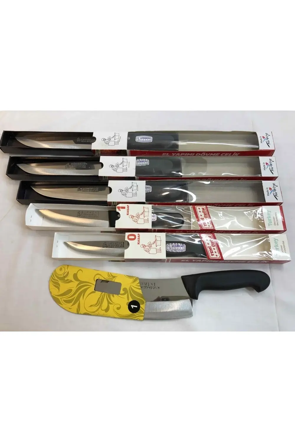 6 Adet Plastik Saplı Bıçak Ezme Satır Seti