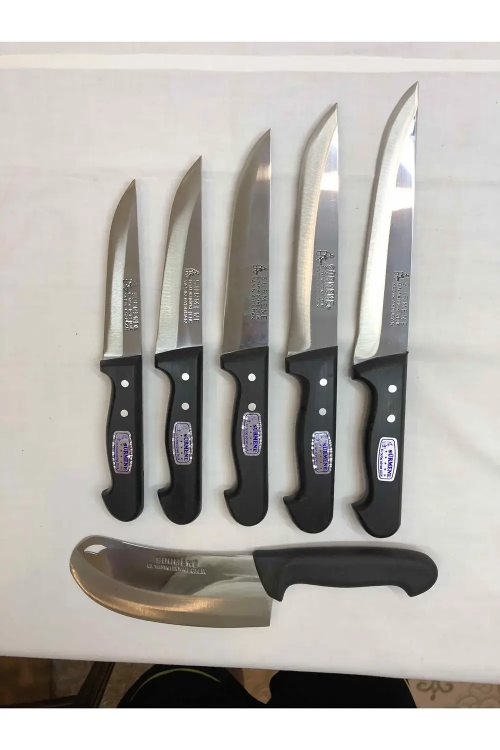 6 Adet Plastik Saplı Bıçak Ezme Satır Seti