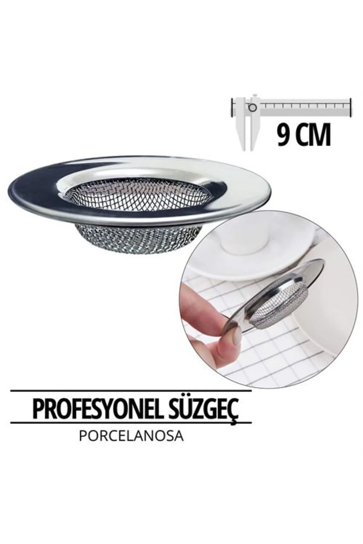 6 ADET Profesyonel 9 cm Çap Lavabo Süzgeci