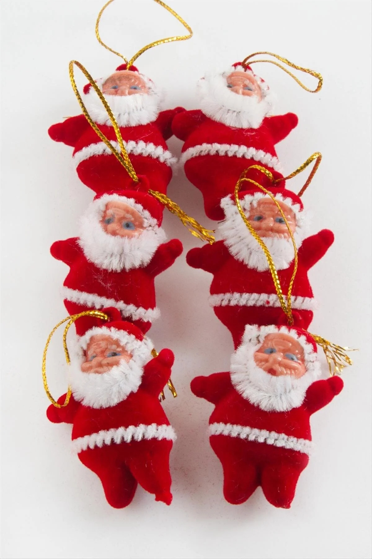 6 Adet Renkli Noel Baba Yılbaşı Süsü, Şık ve Neşeli Ağaç Dekoru S 6 Adet Renkli Noel Baba Yılbaşı Süsü, Şık ve Neşeli Ağaç Dekoru S