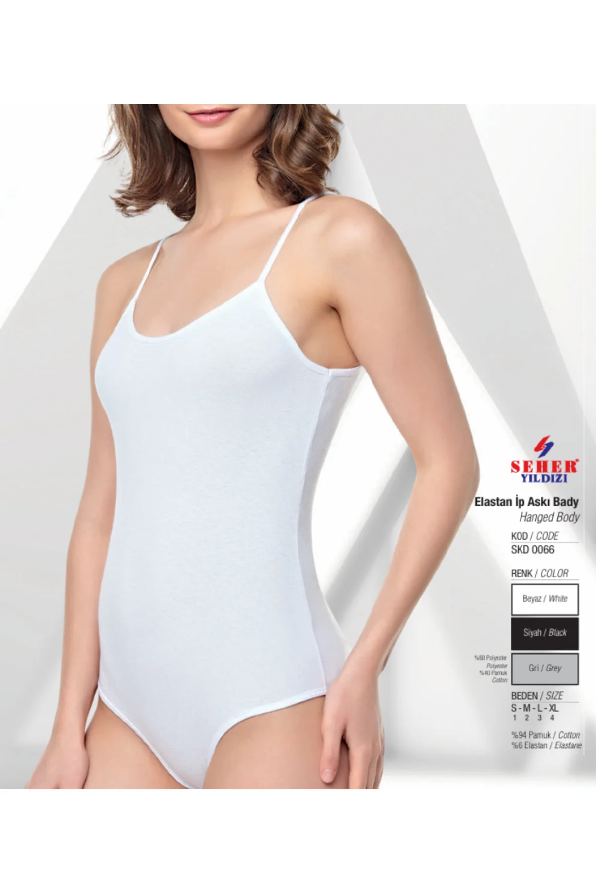 (6 ADET) SEHER EKO PAKET LİKRA ASKILI BODY ATLET
