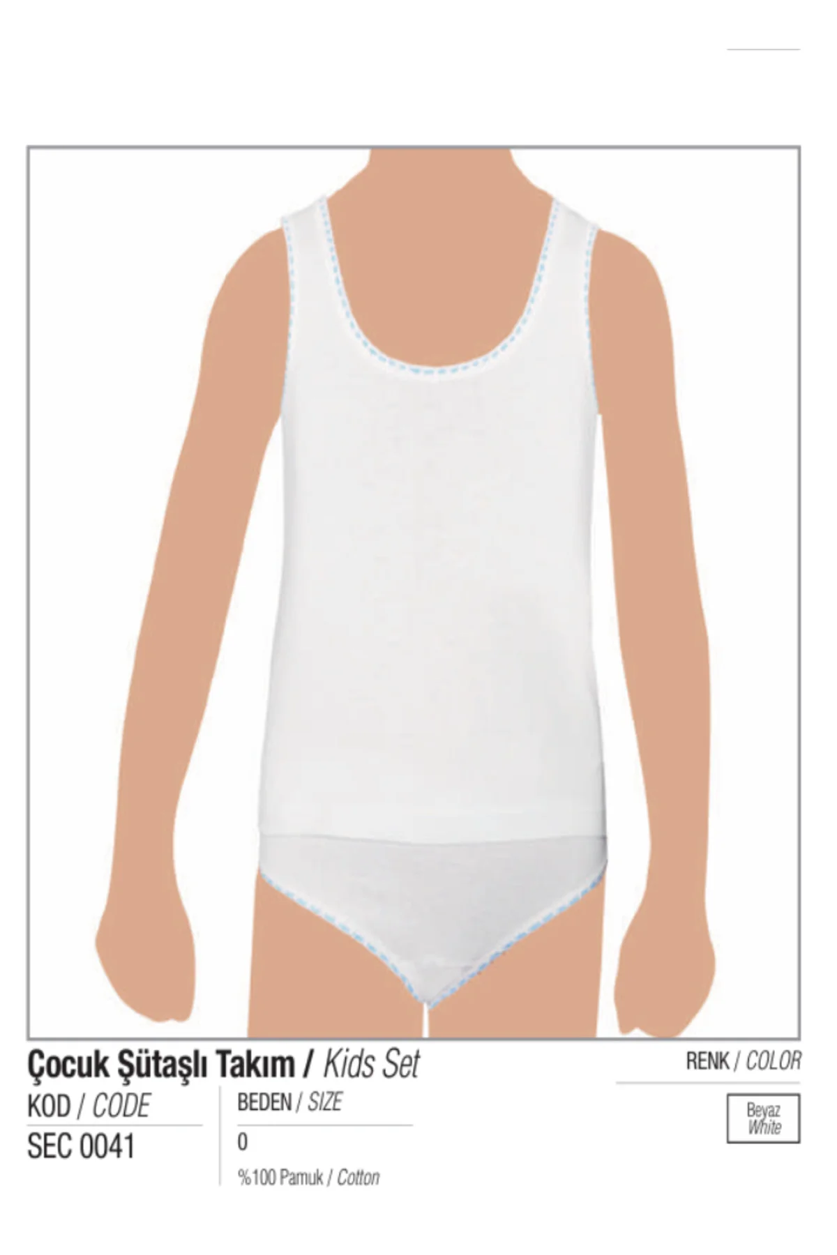 (6 adet) SEHER Erkek veya Kız Çocuk Sütaşlı Takım 0-2 YAŞ