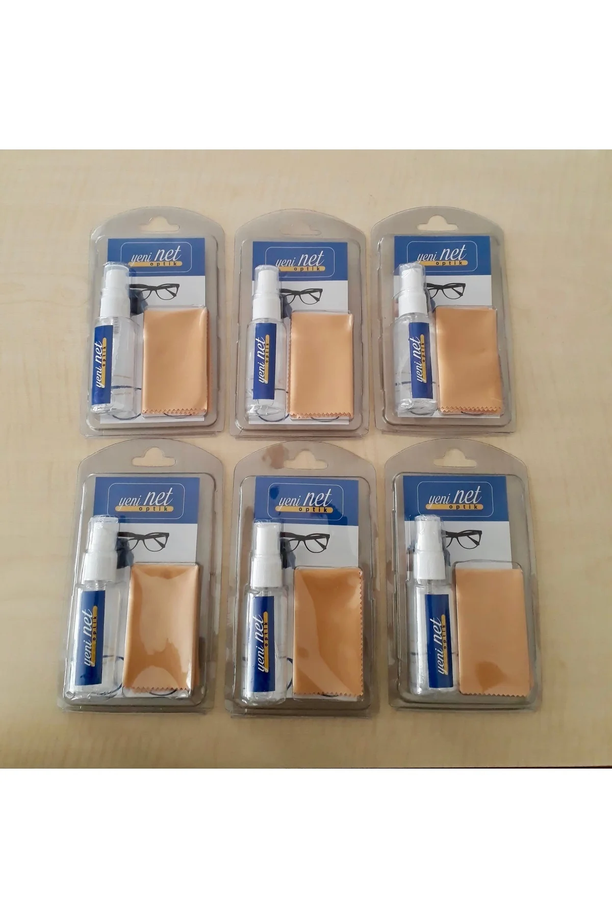6 adet set Optik&Güneş gözlüğü temizleme spreyi mikrofiber bez ca