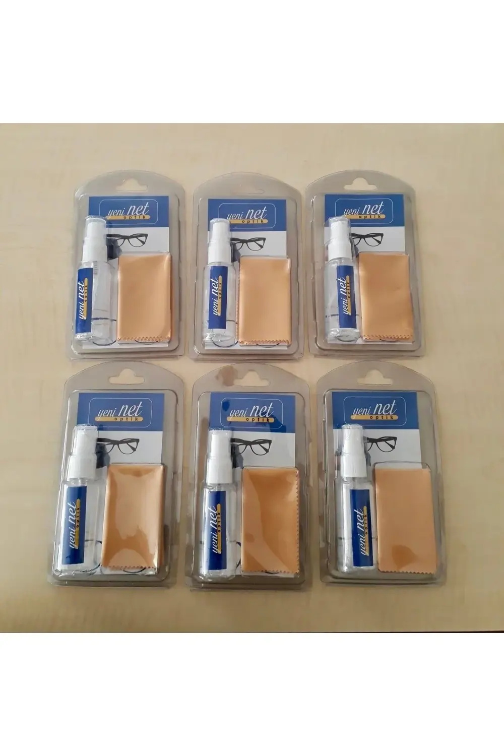 6 adet set Optik&Güneş gözlüğü temizleme spreyi mikrofiber bez ca