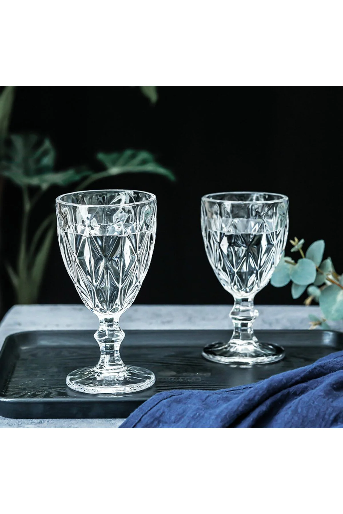 6 Adet Şık Modern Mayra Kahve Yanı Su Bardağı Kristal Mini Kadeh Bardak KPF8-L9M