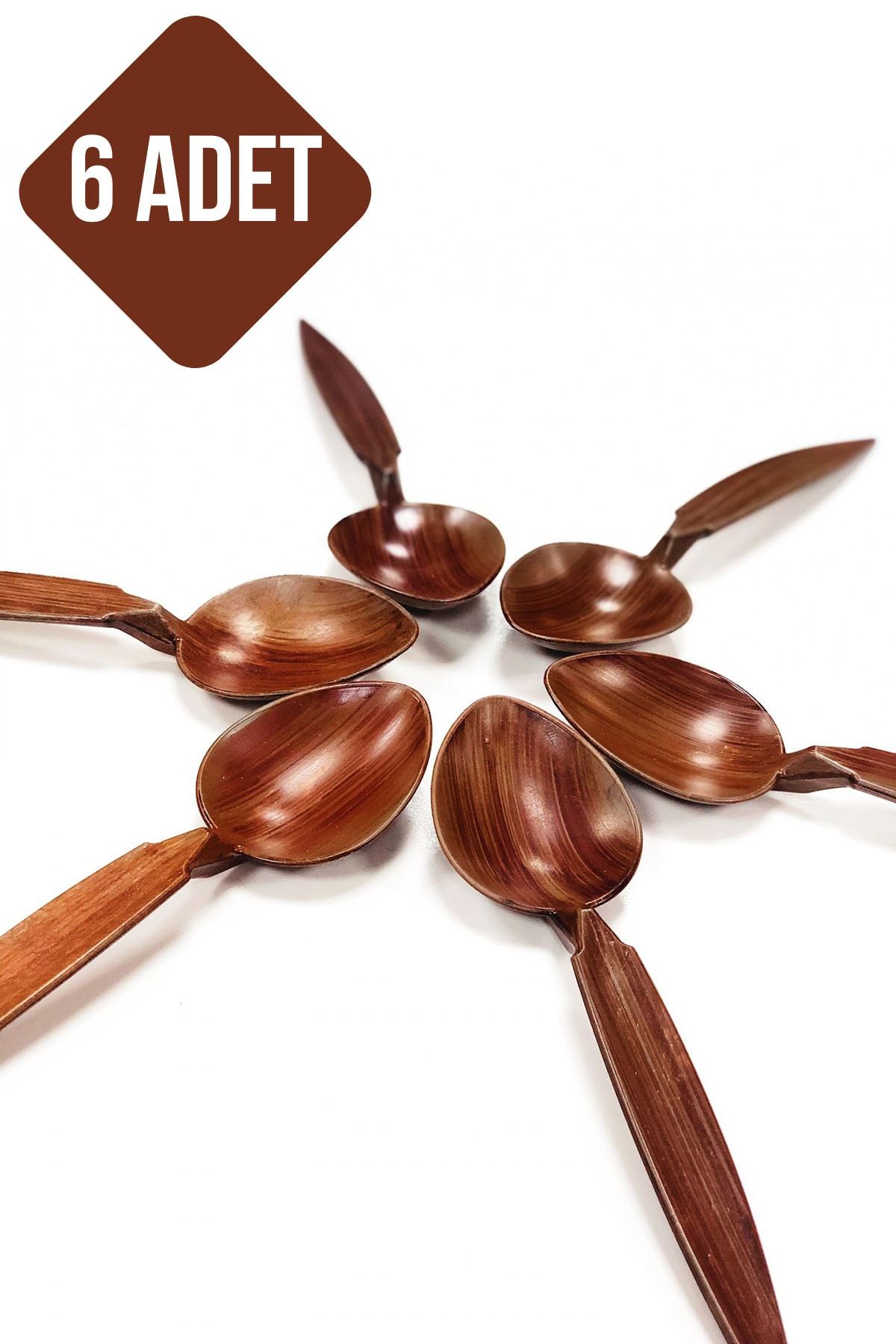 6 Adet Sürekli Kullanım Plastik Yemek Kaşığı 716125