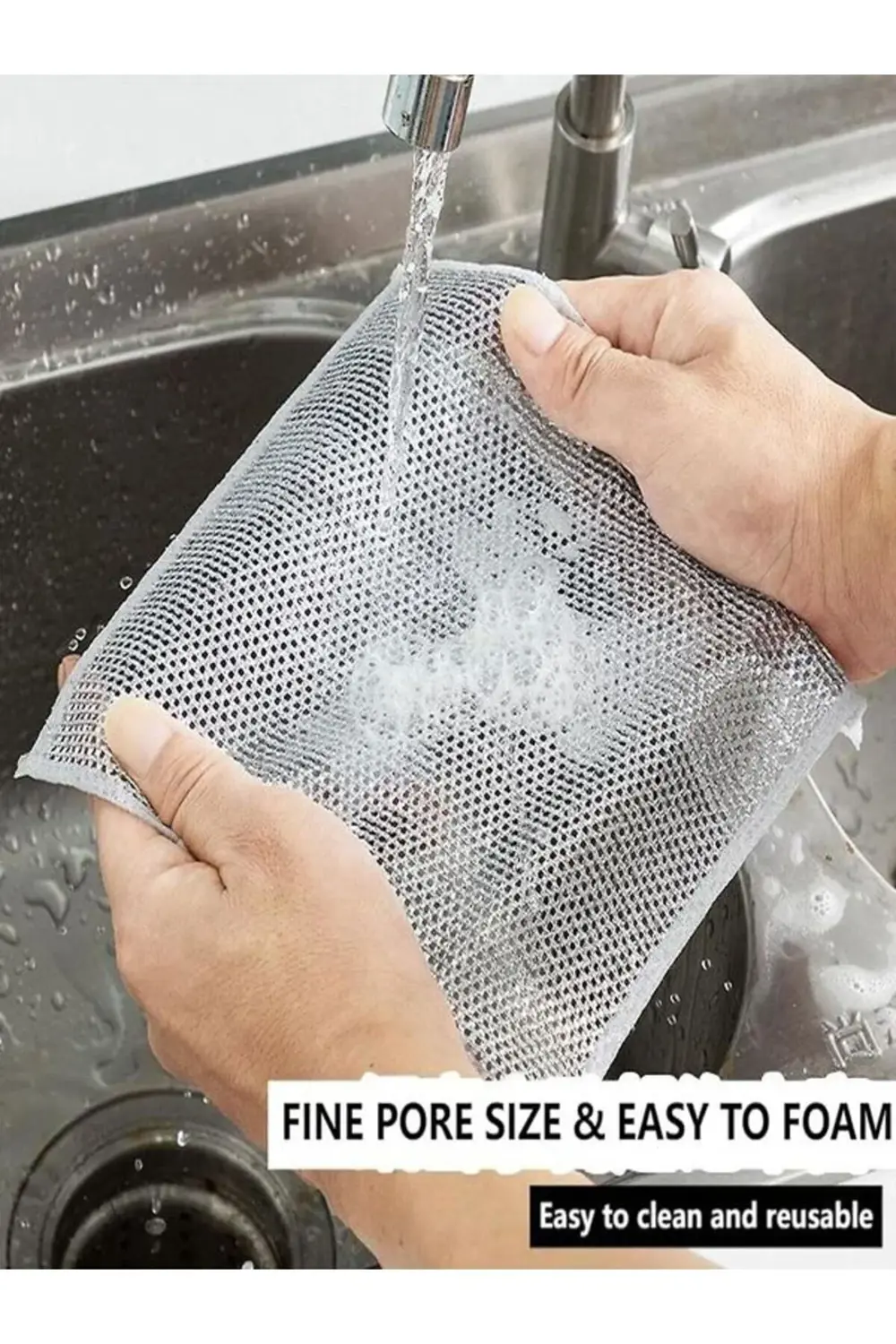 6 Adet Tek Katlı Çok Amaçlı Tel Bulaşık Yıkama Bezi Çok Fonksiyon