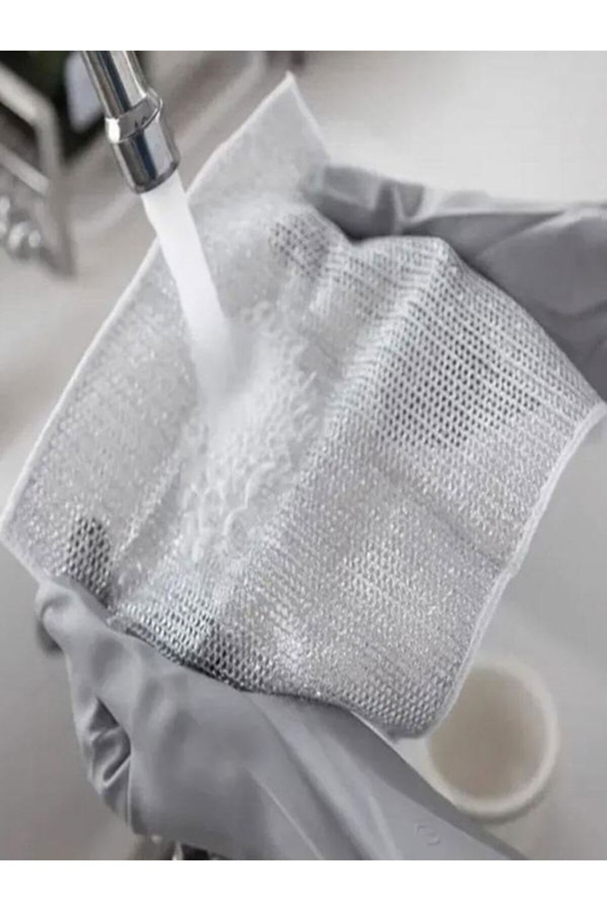 6 Adet Tek Katlı Çok Amaçlı Tel Bulaşık Yıkama Bezi Çok Fonksiyon