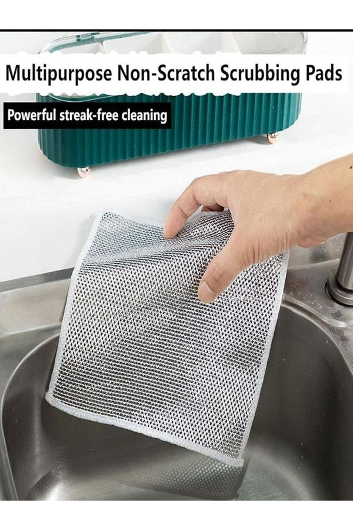 6 Adet Tek Katlı Çok Amaçlı Tel Bulaşık Yıkama Bezi Çok Fonksiyon