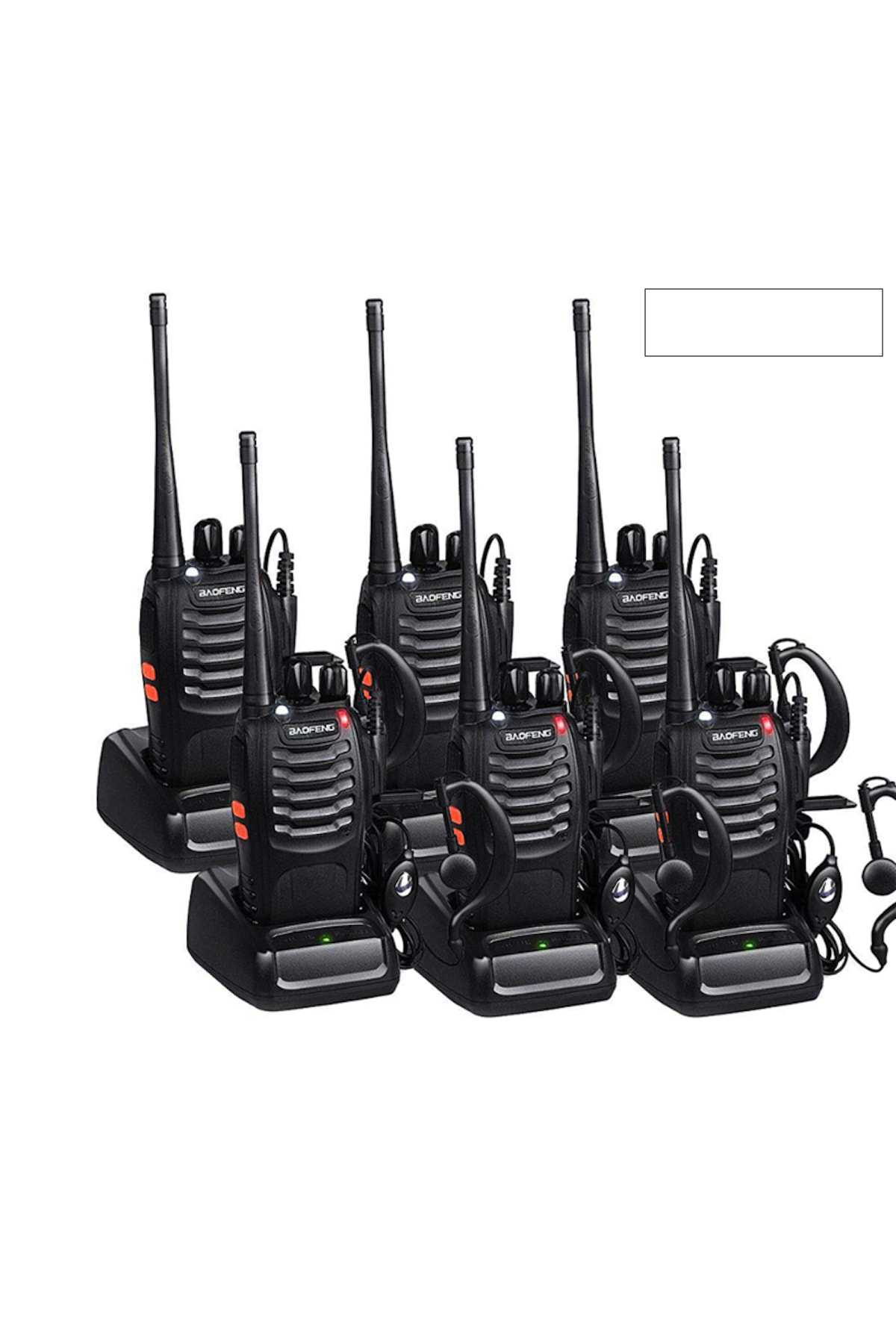 6 Adet Telsiz Zt-v68 Cy Baofeng 999s Telsiz Kulaklık