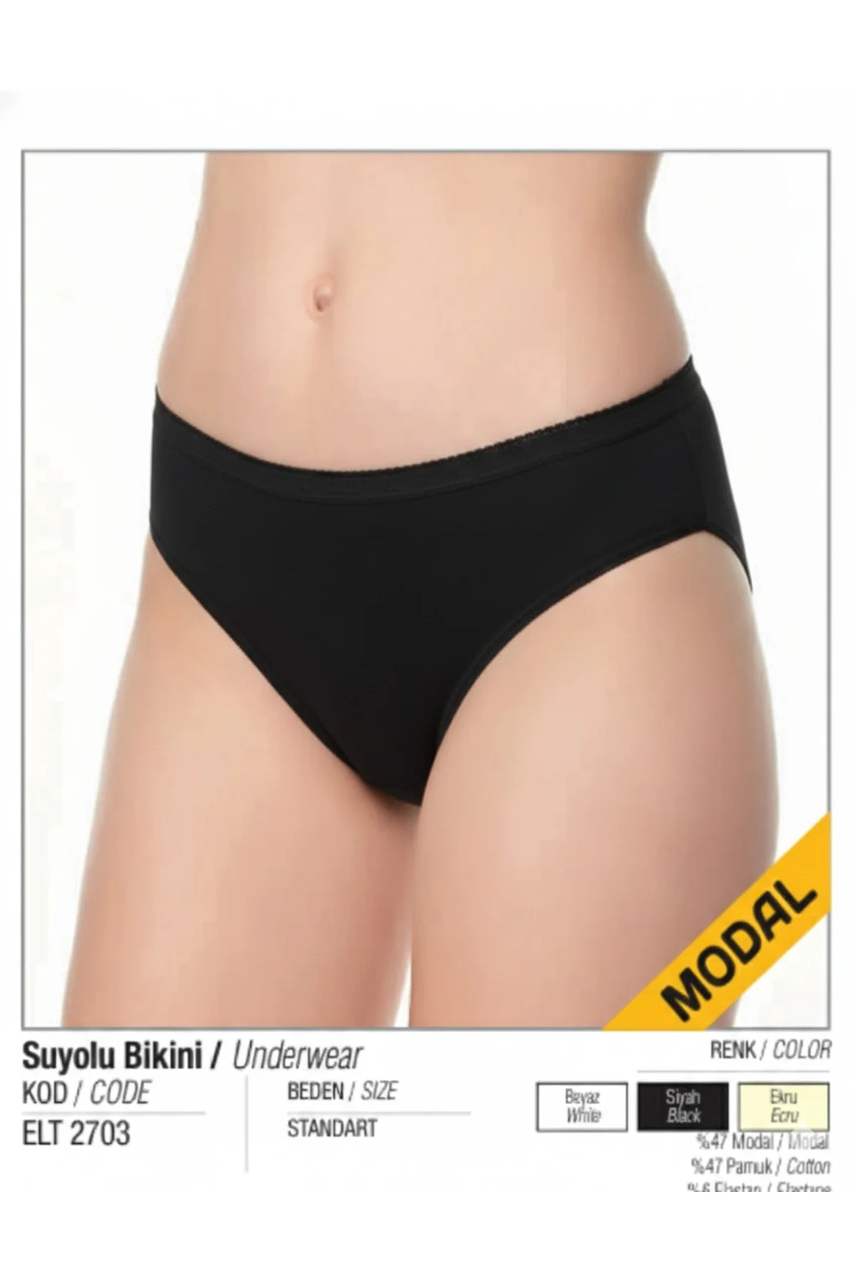 (6 ADET) Tutku Elit, Lüx Kadın Bikini Külot (M-L Beden)