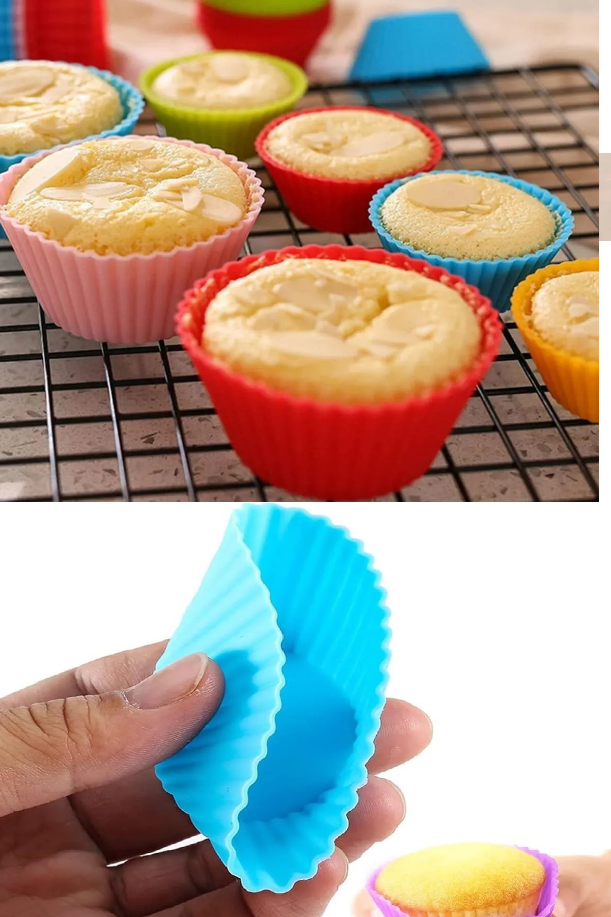 Toptan Bulurum 6 Adet Yıkanabilir Mini Tırtıklı Muffin Kalıbı- Ribanalı Kek-Cupc