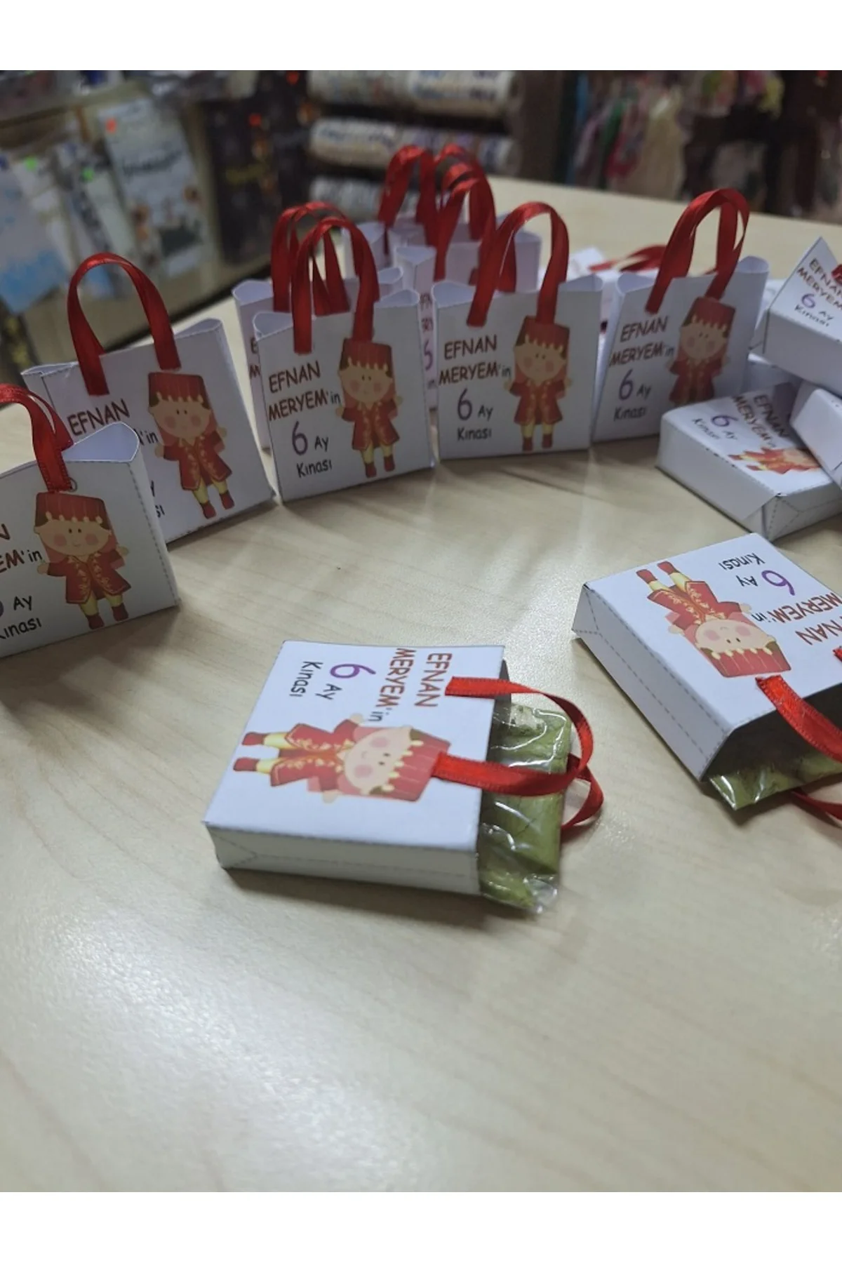 6 Ay Kınası, Kına Hediyeliği 30 lu (5*5 cm)