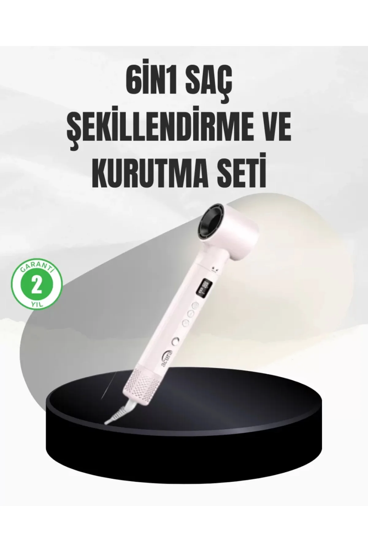 6 Başlıklı Hızlı Kurutma Ve Bukle Şekillendirme Seti