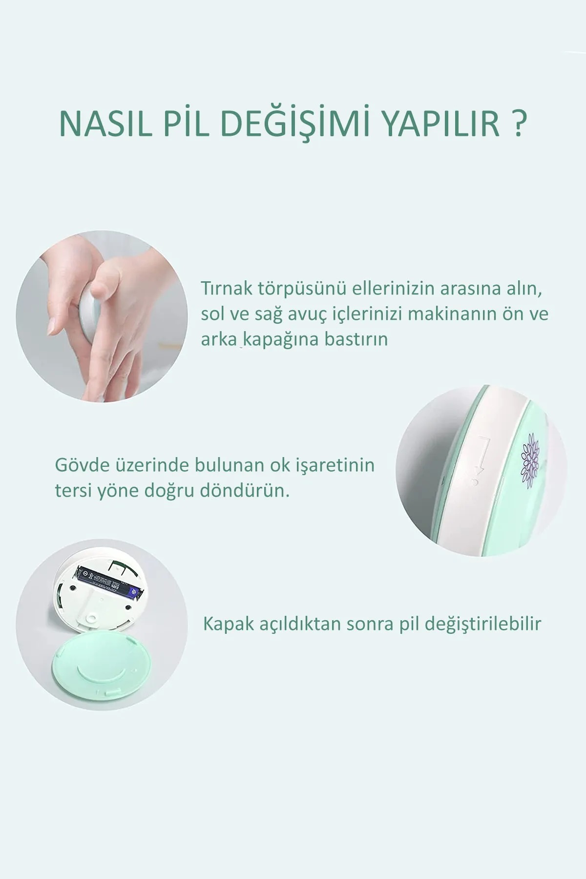 6 Başlıklı Pilli Tırnak Törpüsü ( Bebekler Kullanılabilir ) 6 Başlıklı Pilli Tırnak Törpüsü ( Bebekler Kullanılabilir )