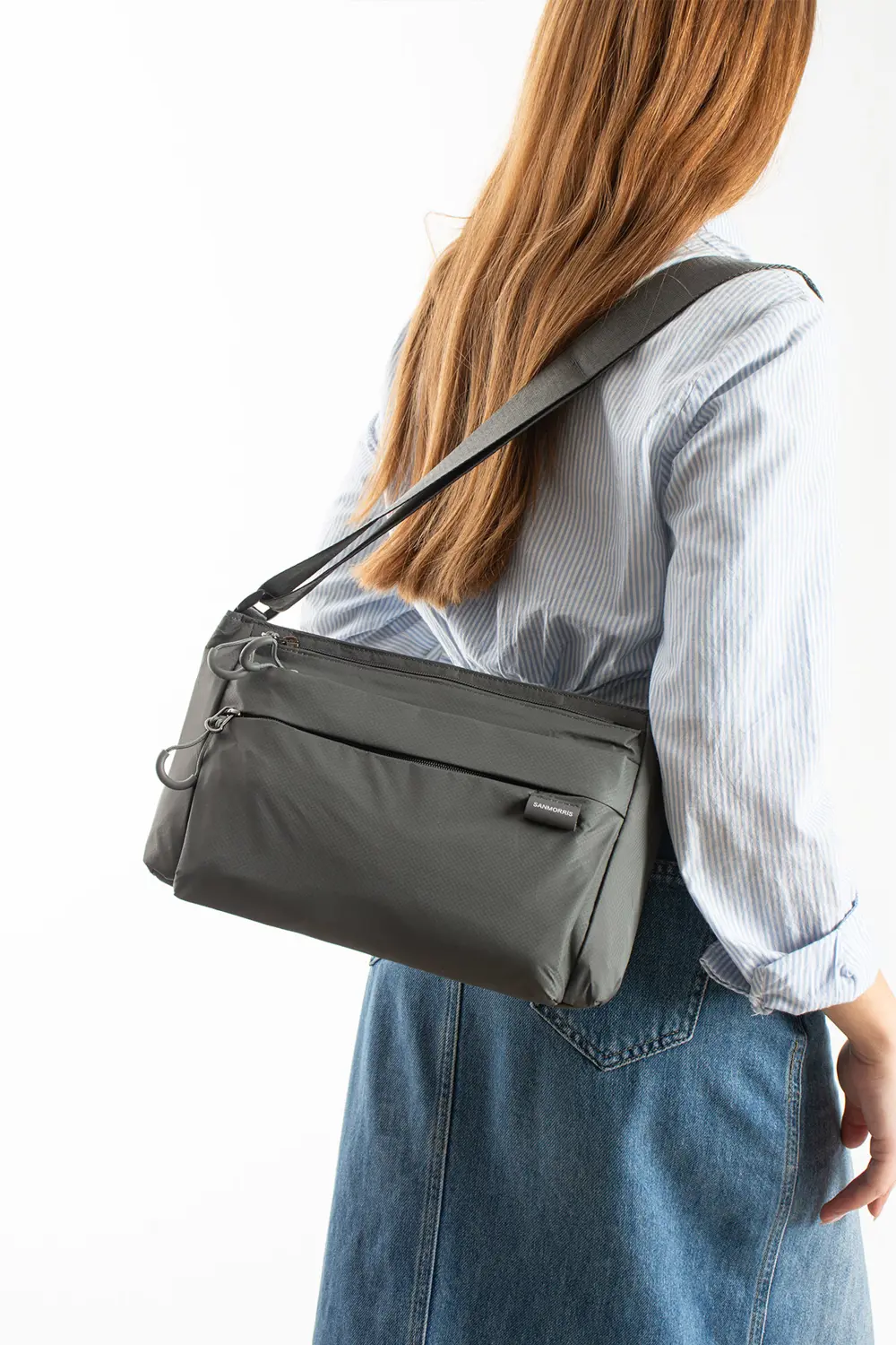 6 Bölmeli Orta Boy Suya Dayanıklı Paraşüt Kumaş Çapraz Askılı Omu