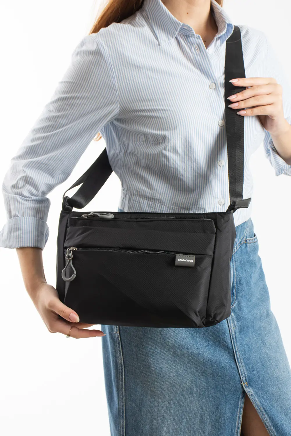 6 Bölmeli Orta Boy Suya Dayanıklı Paraşüt Kumaş Çapraz Askılı Omu