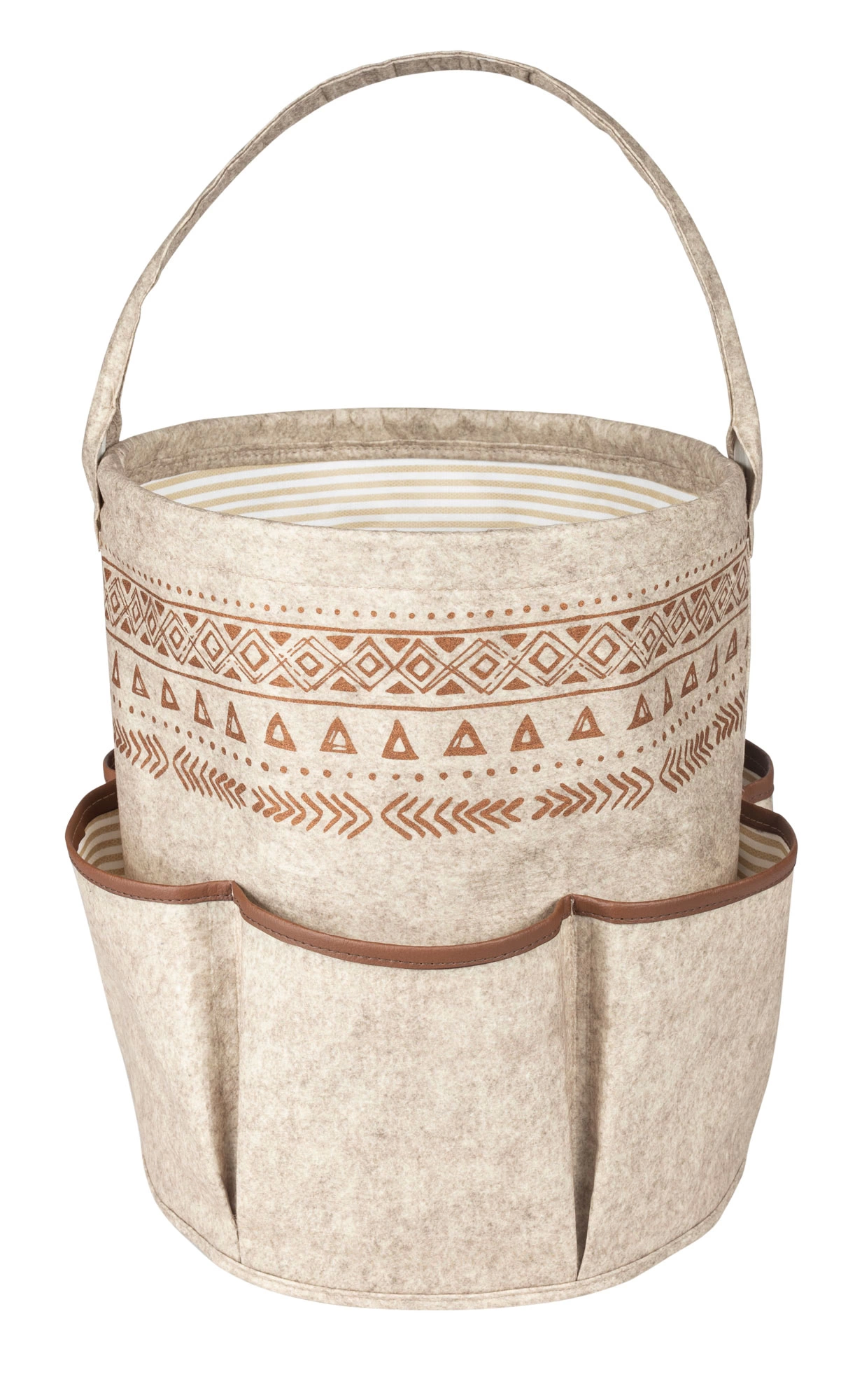 6 Cepli Deri Şeritli Yuvarlak Çok Amaçlı Düzenleyici Organizer Ku