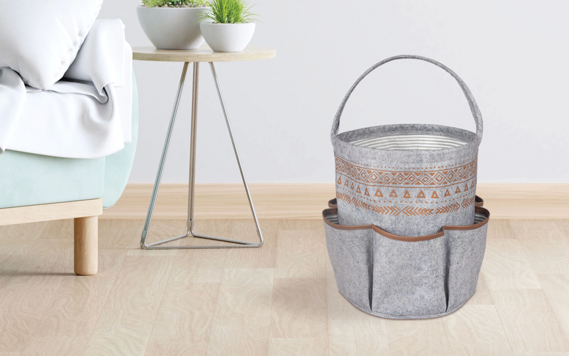 6 Cepli Deri Şeritli Yuvarlak Çok Amaçlı Düzenleyici Organizer Ku