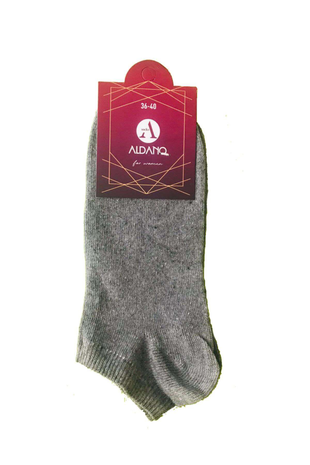 6 Çift Ekonomik Gri Renk Patik Çorap