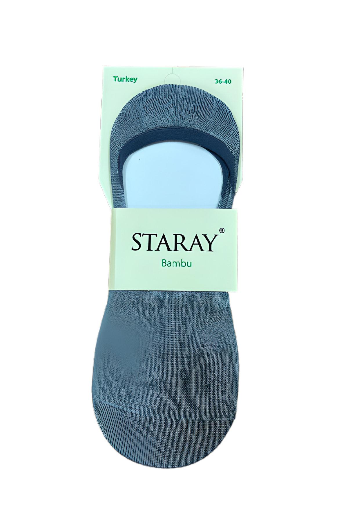6 Çift Gri Dikişsiz Slikonlu Bambu Babet Çorap
