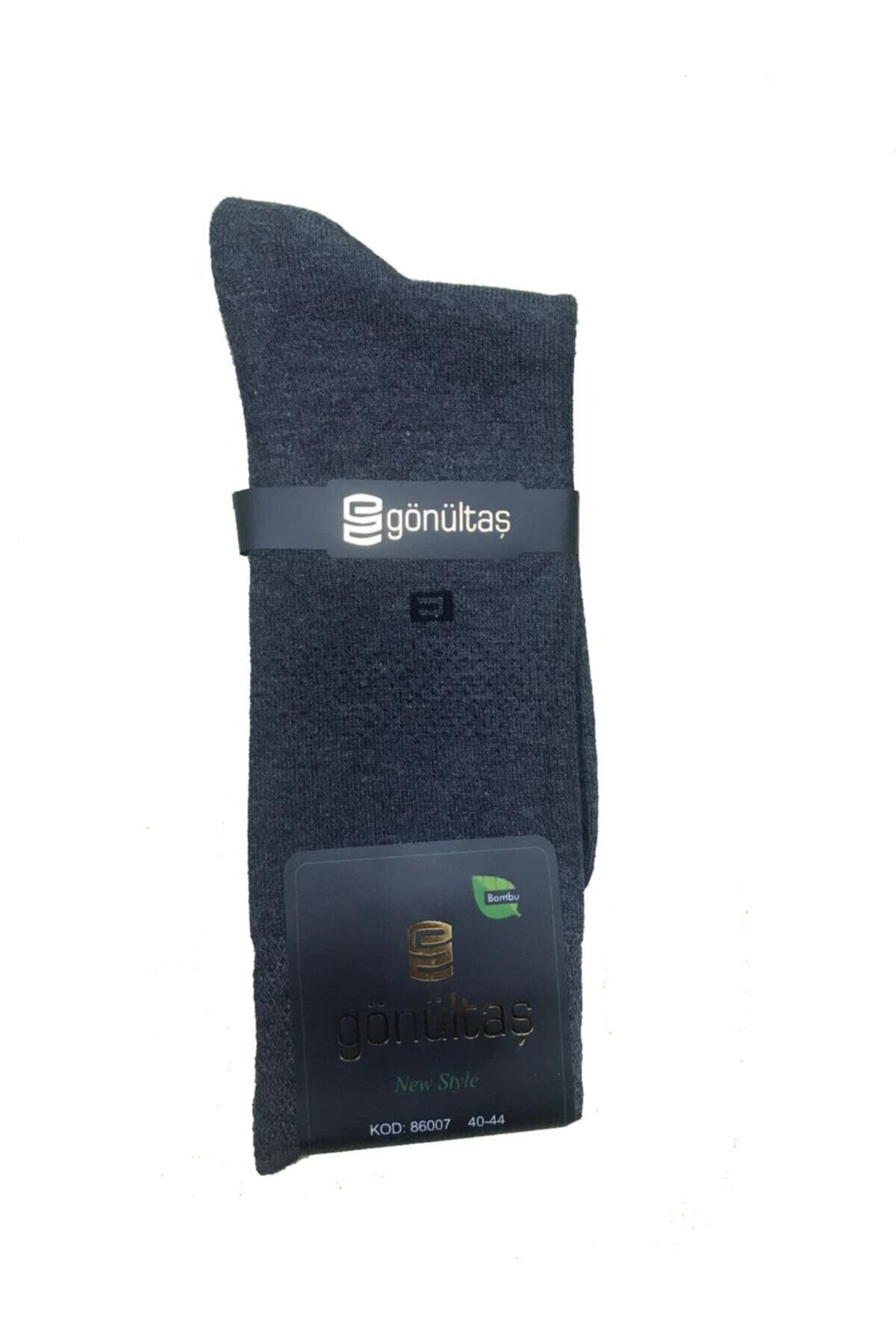 6 Çift Gri Renk Dikişsiz Bambu Çorap