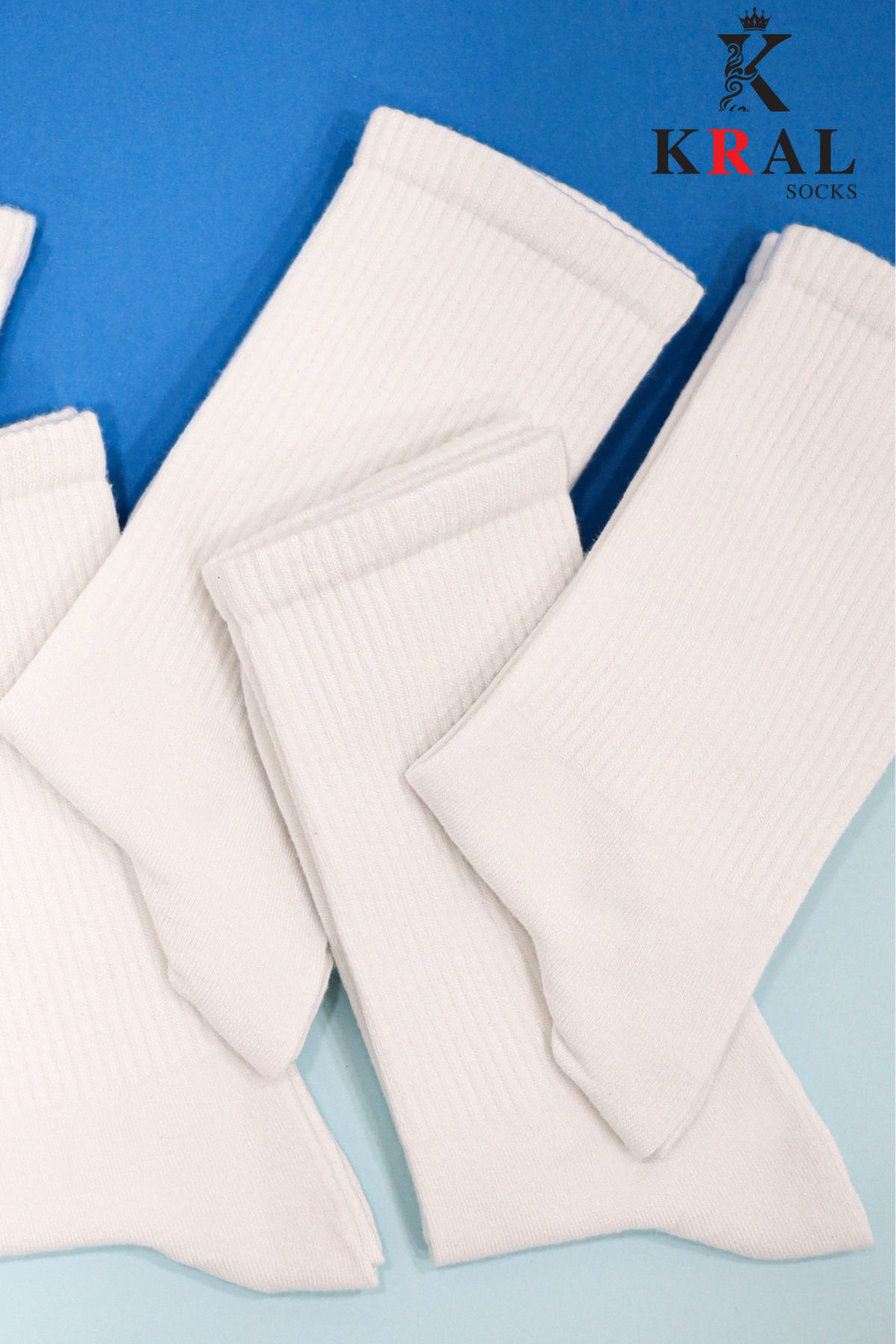 6 Çift Pamuklu Tenis Çorap Dikişsiz Soket Boy Unisex BEYAZ