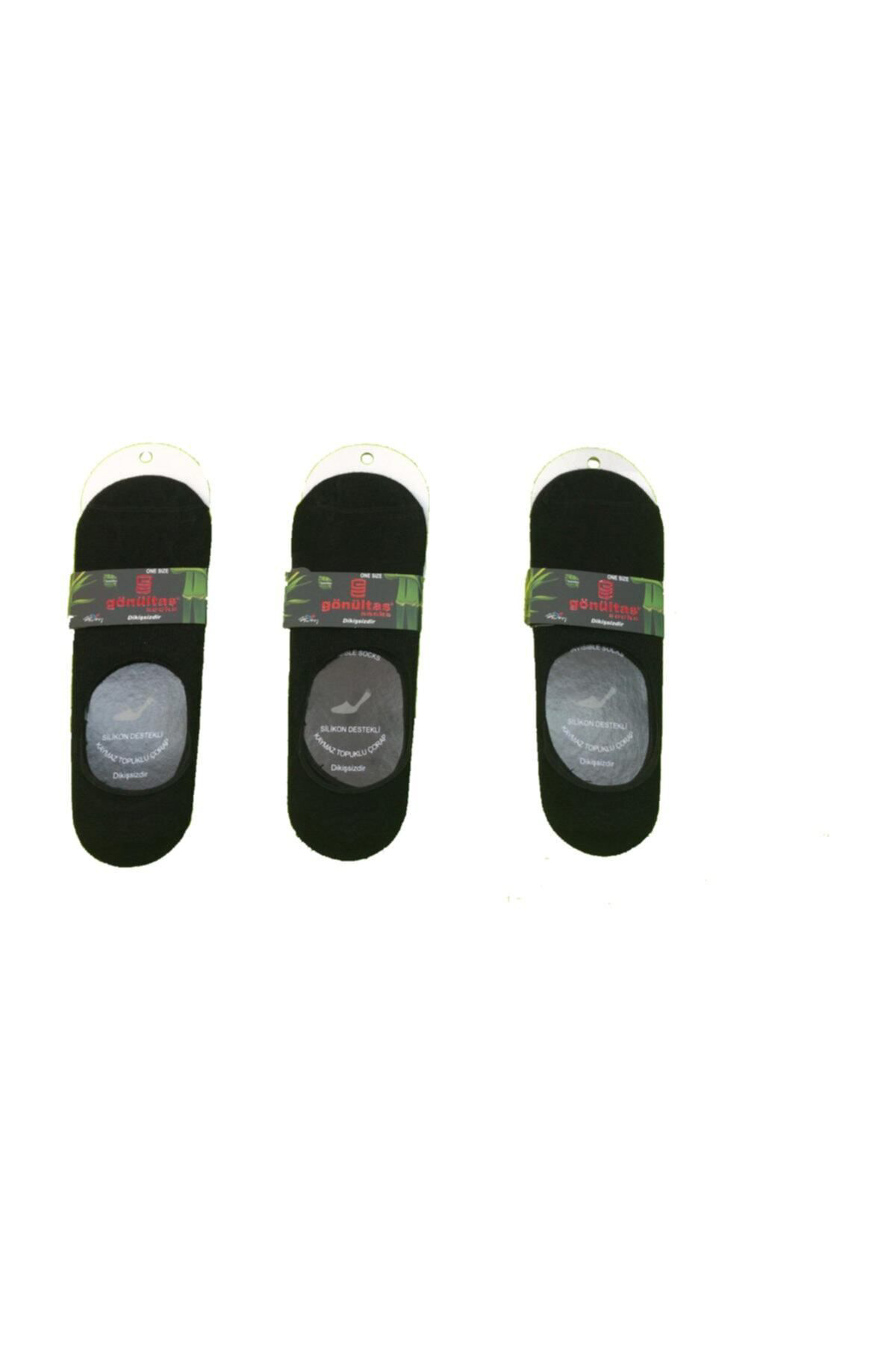 6 Çift Siyah Renk Dikişsiz Bambu Çorap