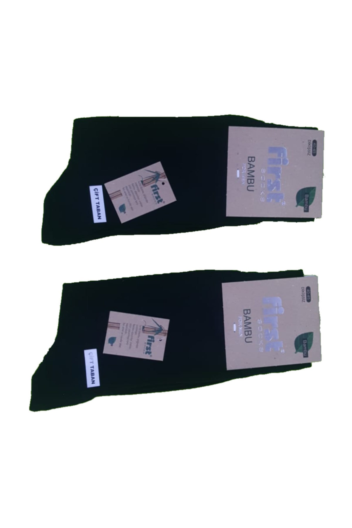 6 Çift Siyah Renk Dikişsiz Bambu Çorap