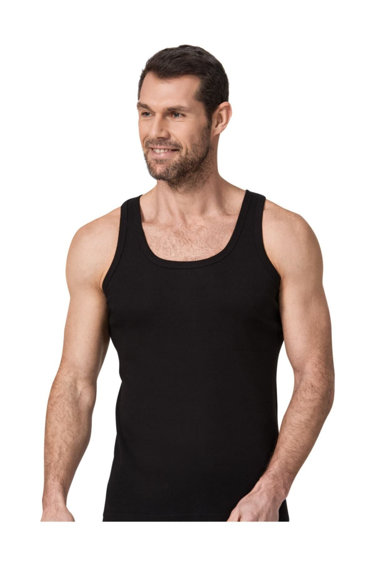 6 Çift Siyah Renk Namaldi Ribana Atlet