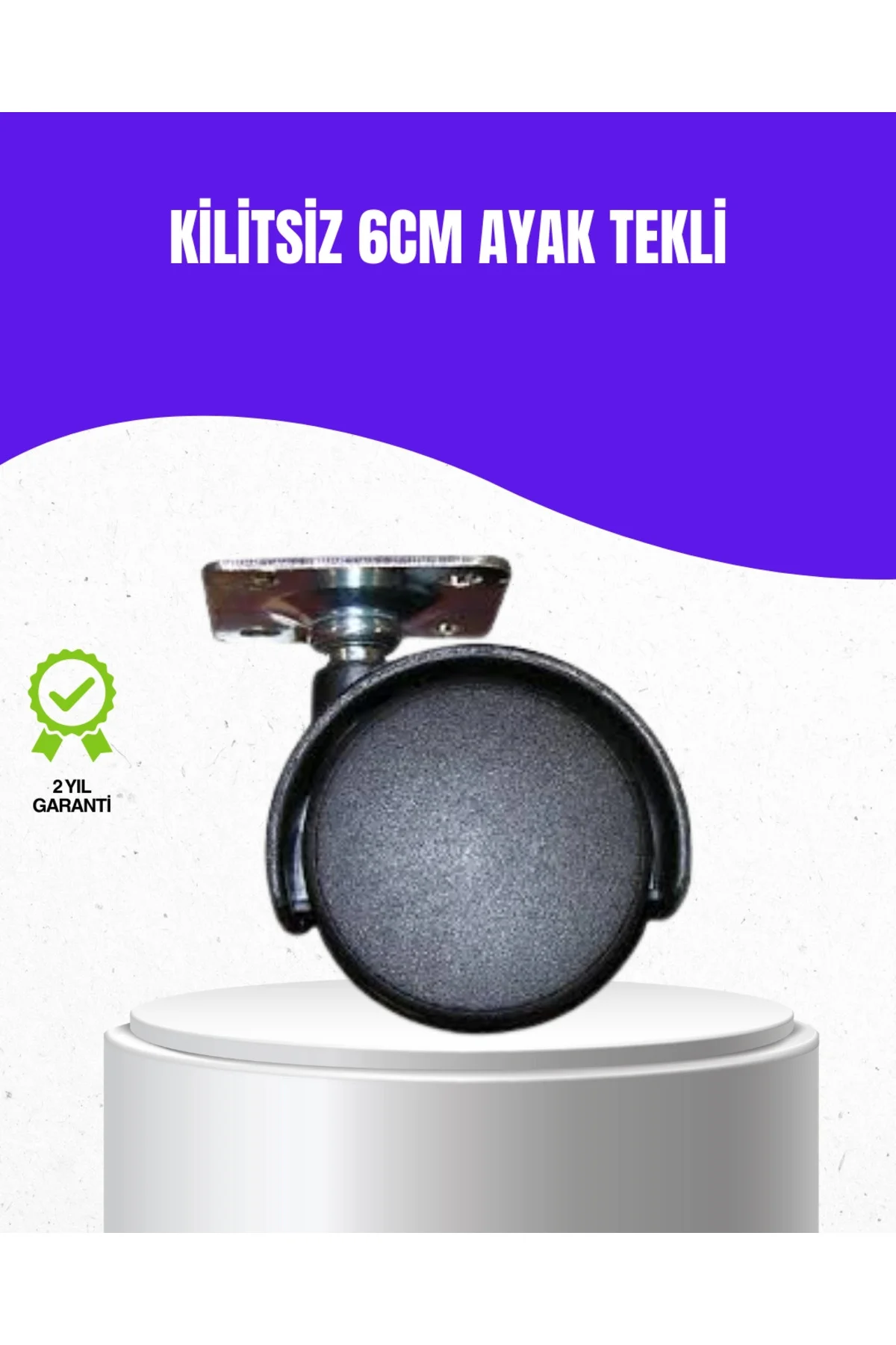 6 Cm Kilitsiz Masa Ayağı Tekli Döner Tekerlek