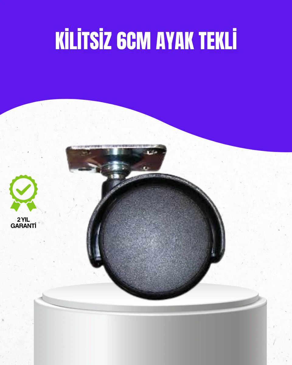 6 cm Kilitsiz Masa Ayağı Döner Tekerlek - Hareketli Mobilya Çözümü